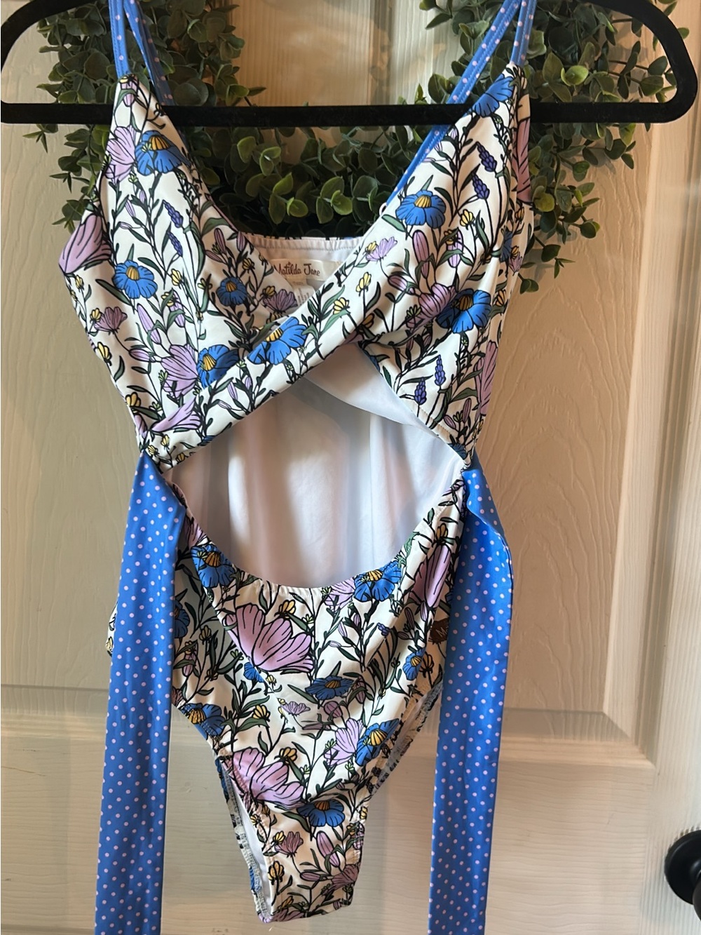 Matilda Jane Blue, White & Purple Floral One-Piece Swimsuit